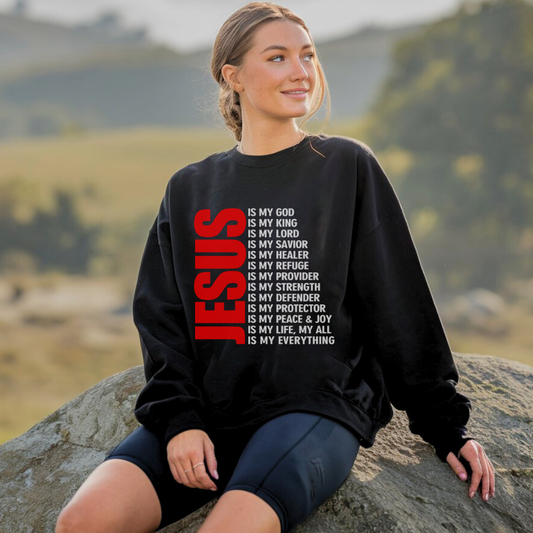 Jesus Is My Everything Sweatshirt – Christian Sweatshirt by Kingdom Klothing | Christ-Centered Apparel