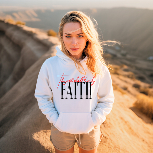 The Just Shall Live by Faith Hoodie – Christian Hoodie by Kingdom Klothing