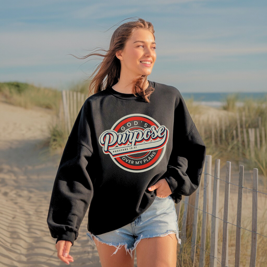 God's Purpose Over My Plans Sweatshirt – Christian Sweatshirt by Kingdom Klothing | Trust God Apparel