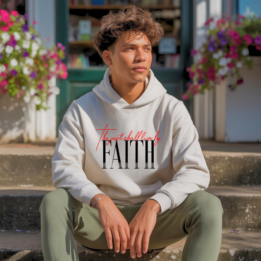 The Just Shall Live by Faith Hoodie – Christian Hoodie by Kingdom Klothing