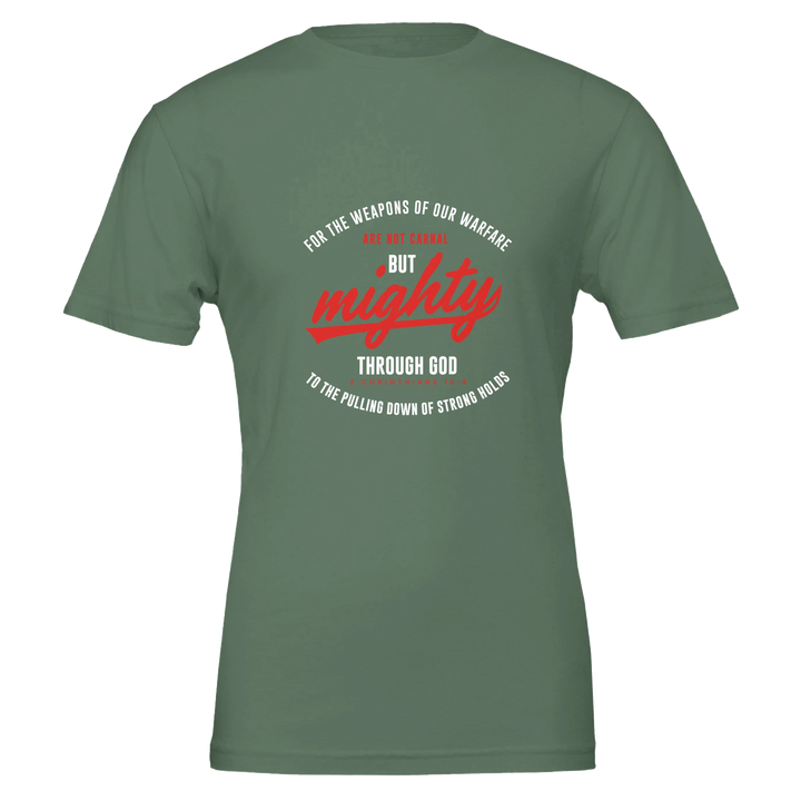 Mighty Through God T-shirt | Kingdom Klothing Christian Tee