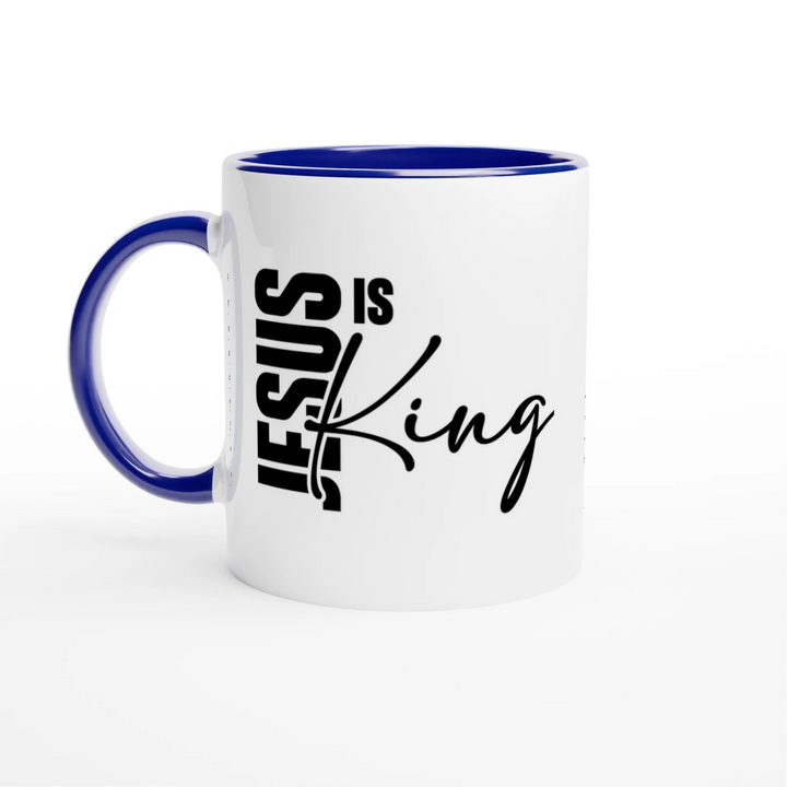 Jesus is King Christian Mug – Bold Faith Statement Mug by Kingdom Klothing
