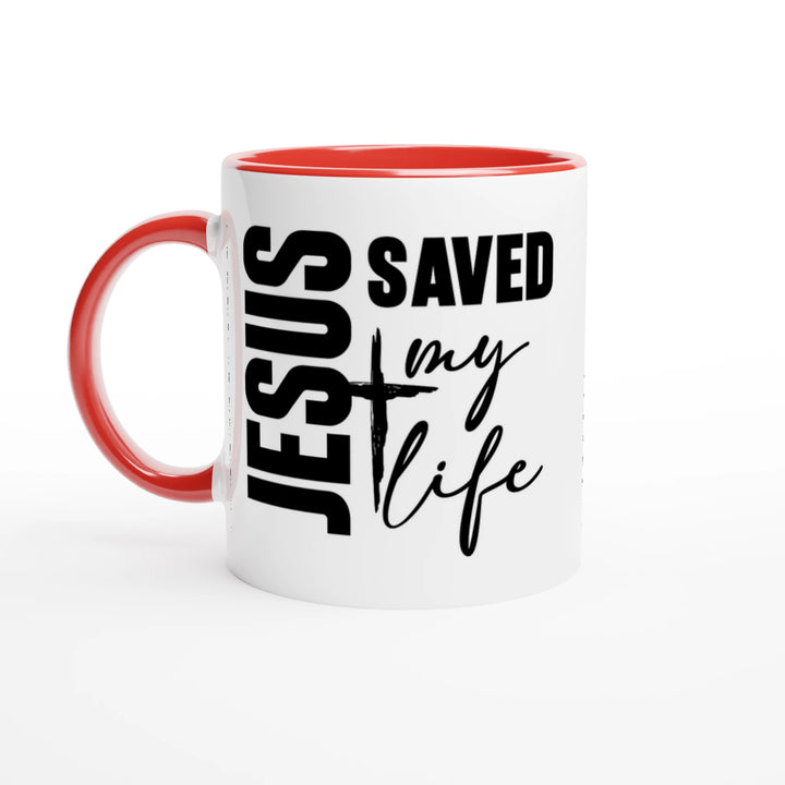 Jesus Saved My Life Christian Mug – Faith-Based Coffee Cup by Kingdom Klothing