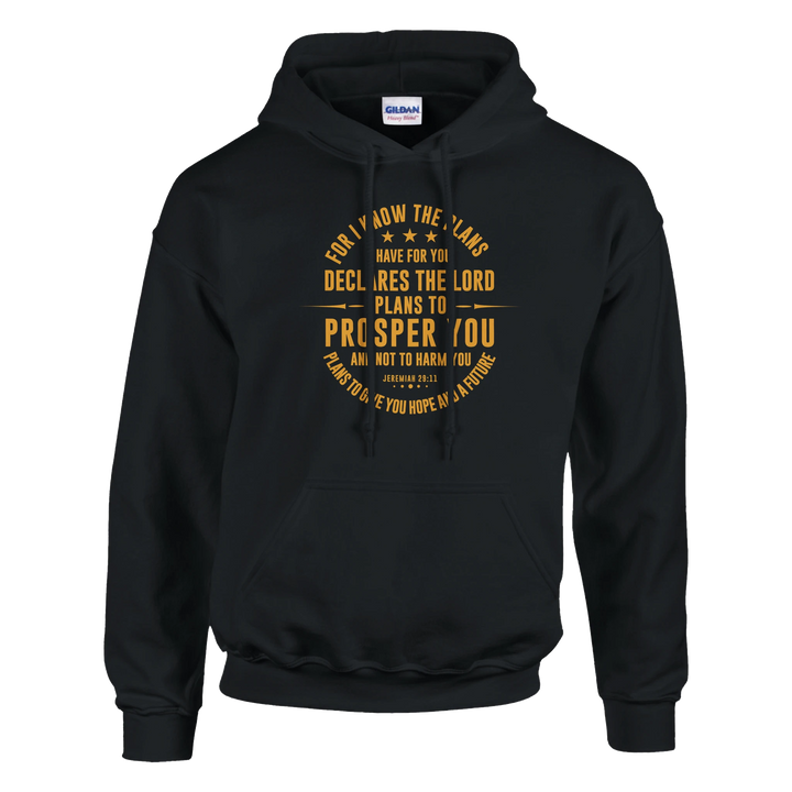 For I Know the Plans to Prosper You Hoodie – Christian Hoodie by Kingdom Klothing