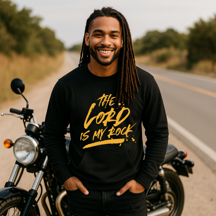 The Lord Is My Rock Sweatshirt – Christian Sweatshirt by Kingdom Klothing | Psalm 18:2 Inspired Apparel