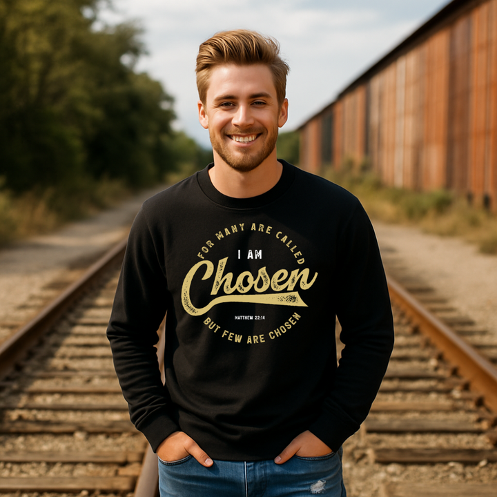 I Am Chosen Sweatshirt – Christian Sweatshirt by Kingdom Klothing | Identity in Christ Apparel