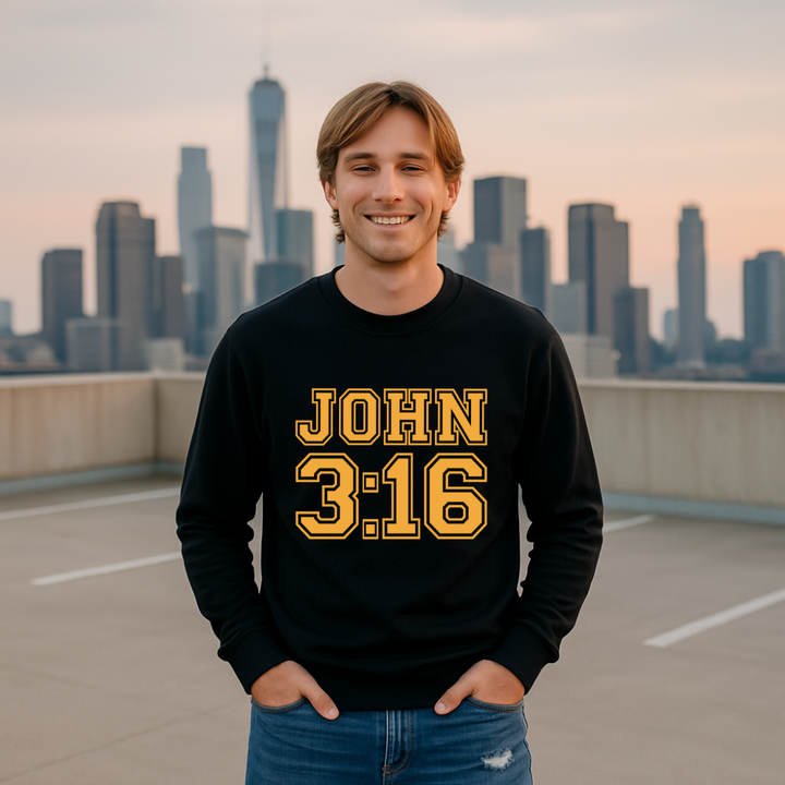 John 3:16 Sweatshirt – Christian Sweatshirt by Kingdom Klothing | God’s Love in Bold Apparel