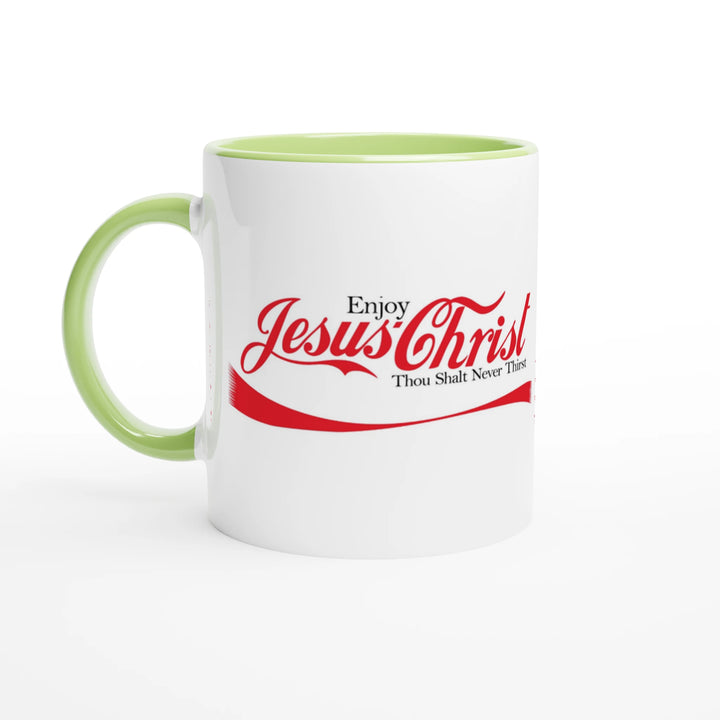 Enjoy Jesus Christ Christian Mug – Thou Shalt Never Thirst | Faith Mug by Kingdom Klothing