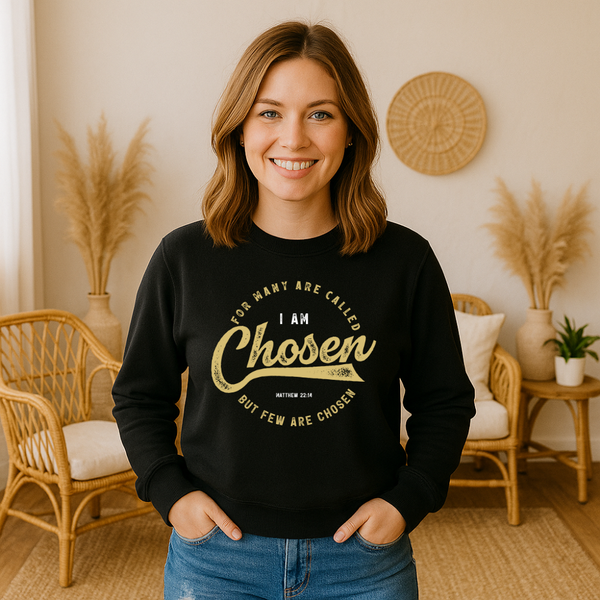 I Am Chosen Sweatshirt – Christian Sweatshirt by Kingdom Klothing | Identity in Christ Apparel