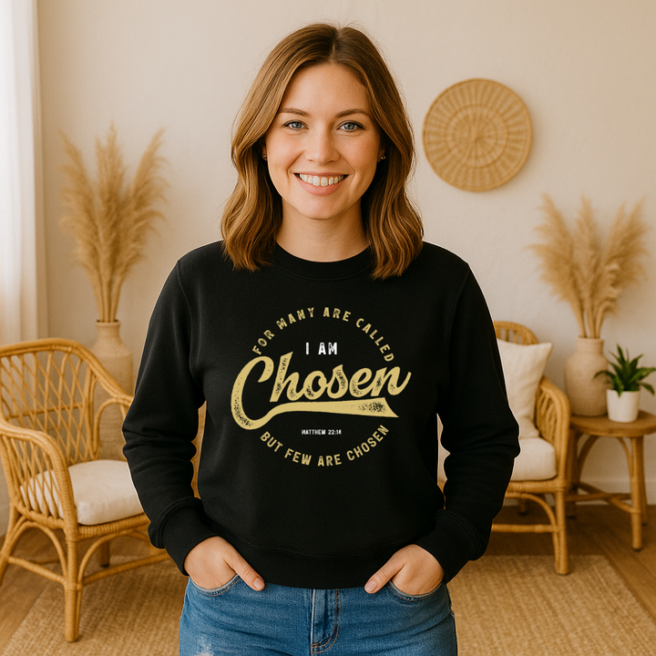 I Am Chosen Sweatshirt – Christian Sweatshirt by Kingdom Klothing | Identity in Christ Apparel