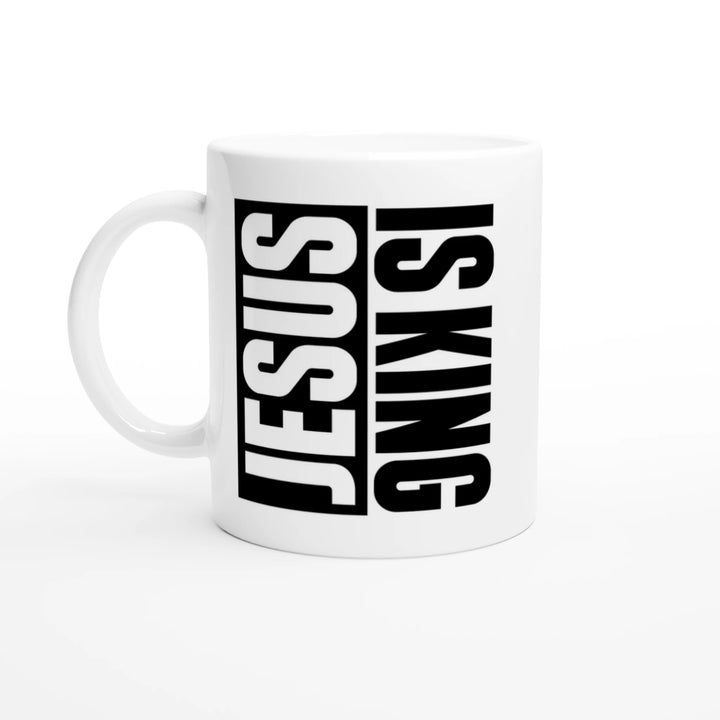 Jesus is King Christian Mug – Bold Faith Statement by Kingdom Klothing