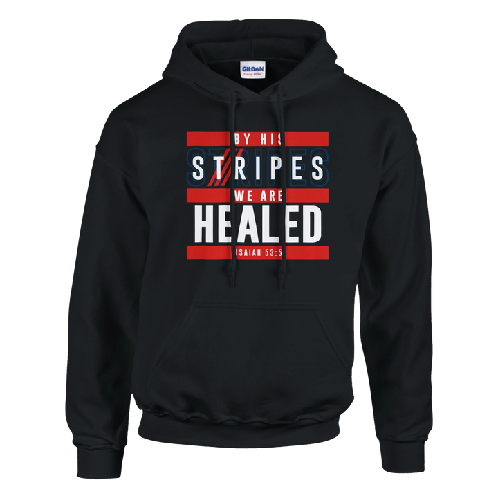 By His Stripes We Are Healed Hoodie – Christian Hoodie by Kingdom Klothing