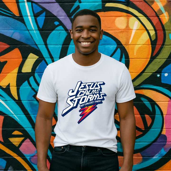 Jesus Calms Storms T-shirt | Kingdom Klothing Christian Tee