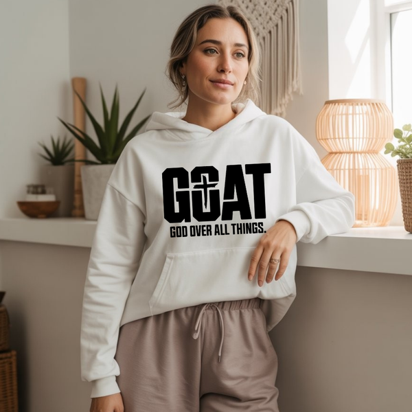 God Over All Things Hoodie – Christian Hoodie by Kingdom Klothing for Unshakable Faith
