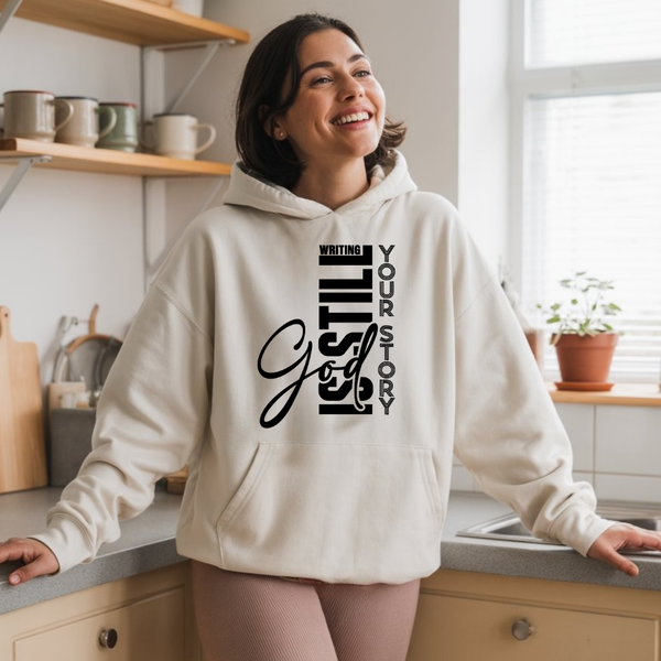 God Is Still Writing Your Story Hoodie – Christian Hoodie by Kingdom Klothing for Hope and Faith