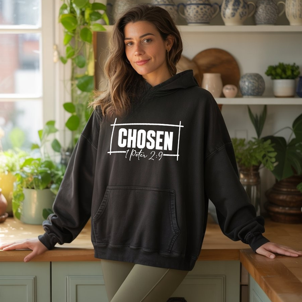 Chosen Hoodie – Christian Hoodie by Kingdom Klothing | Identity & Purpose Apparel