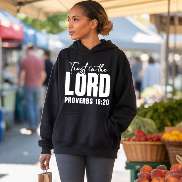 Trust in the Lord Hoodie – Christian Hoodie by Kingdom Klothing | Proverbs 3:5 Apparel