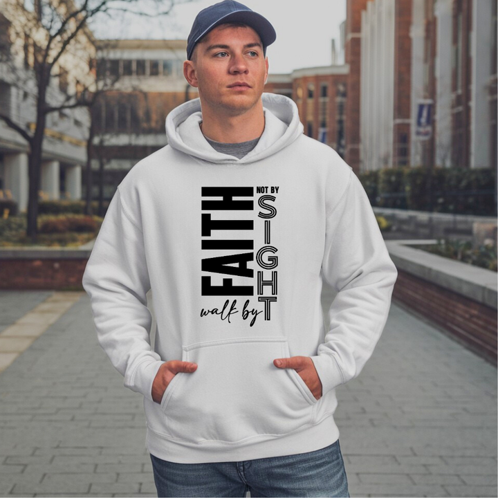 Walk by Faith Not by Sight Hoodie – Christian Hoodie by Kingdom Klothing