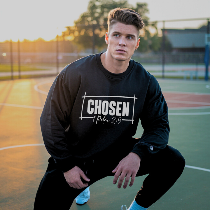 Chosen Christian Sweatshirt – Stylish Faith Apparel by Kingdom Klothing