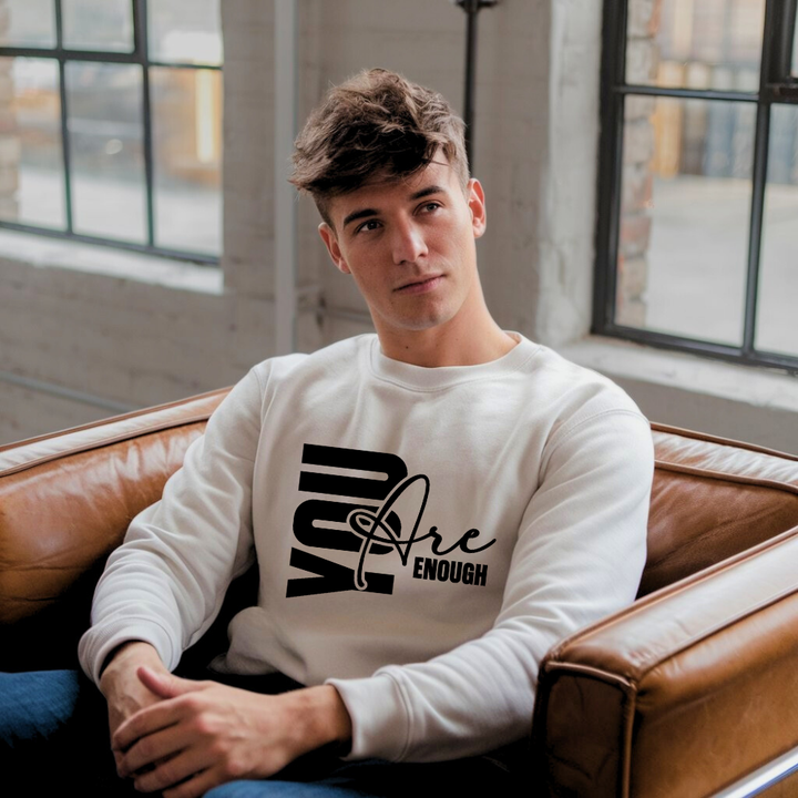 You Are Enough Christian Sweatshirt – Empowering Faith Apparel by Kingdom Klothing