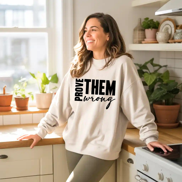 
Prove Them Wrong Sweatshirt – Christian Sweatshirt by Kingdom Klothing | Faith-Driven Motivation Apparel