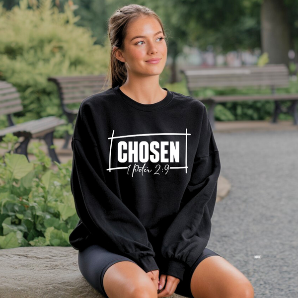 Chosen Christian Sweatshirt – Stylish Faith Apparel by Kingdom Klothing