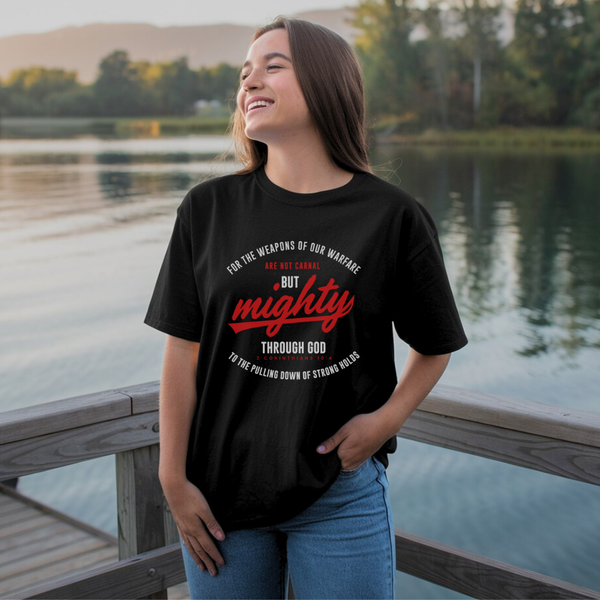 Mighty Through God T-shirt | Kingdom Klothing Christian Tee