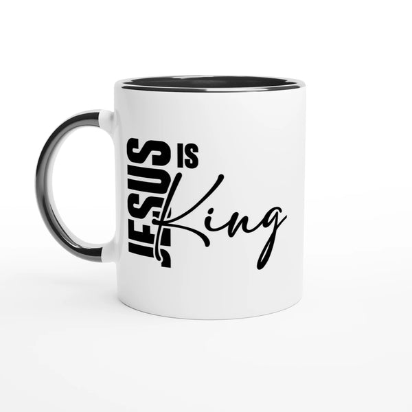 Jesus is King Christian Mug – Bold Faith Statement Mug by Kingdom Klothing