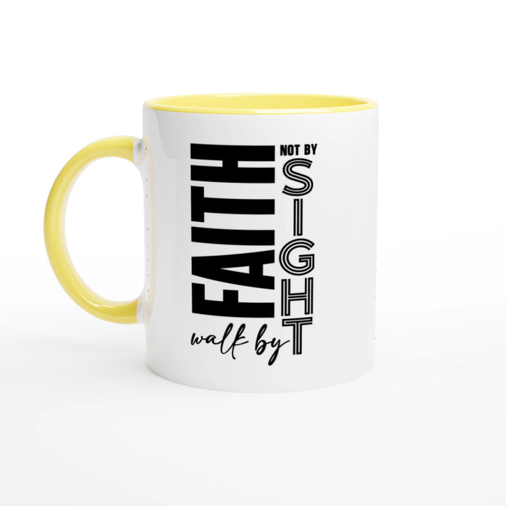Walk by Faith Not by Sight Christian Mug – Inspirational Scripture Mug by Kingdom Klothing
