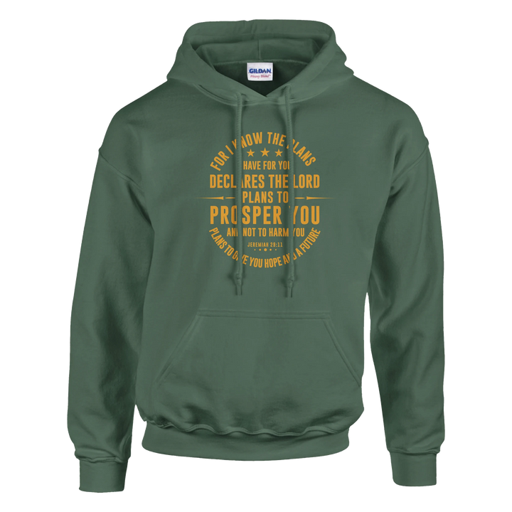 For I Know the Plans to Prosper You Hoodie – Christian Hoodie by Kingdom Klothing