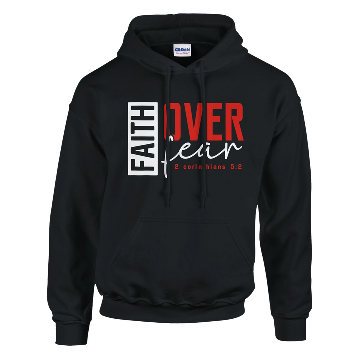 Faith Over Fear Hoodie – Christian Hoodie by Kingdom Klothing for Courageous Believers